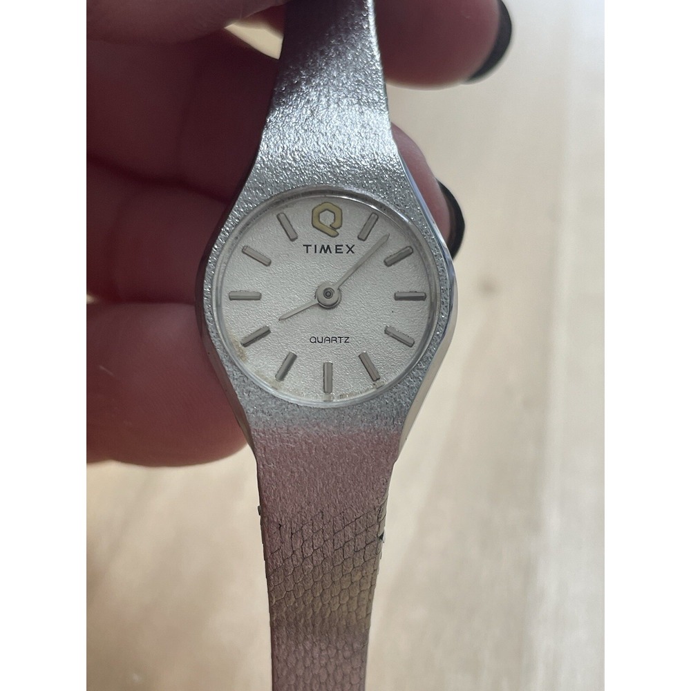 Timex K Cell Women's Silver Bracelet Watch Adjustable Clasp Base Metal Bezel